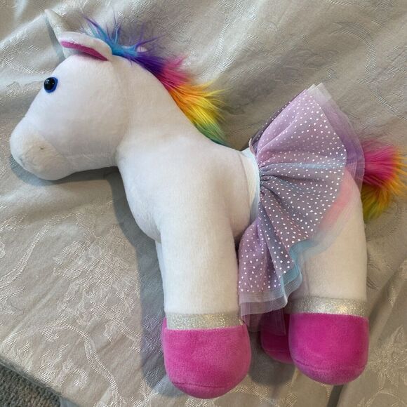 Build A Bear Color Craze Unicorn With Rainbow Mane & Skirt Stuffed Animal - Picture 10 of 12